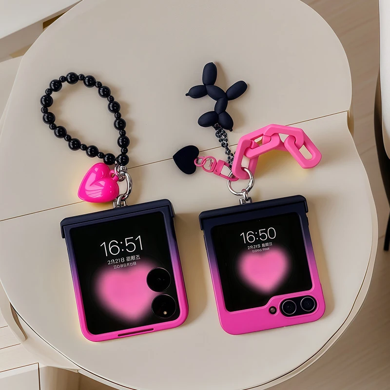 Motorola Tablet Accessories - Чехол-цепочка Black Rose Gradient Love Dog