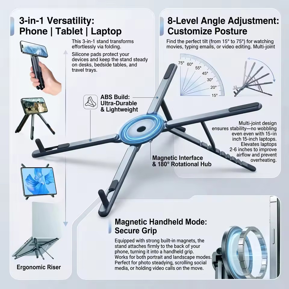Tablet Phone Accessories - Портативный магнитный держатель для телефона и