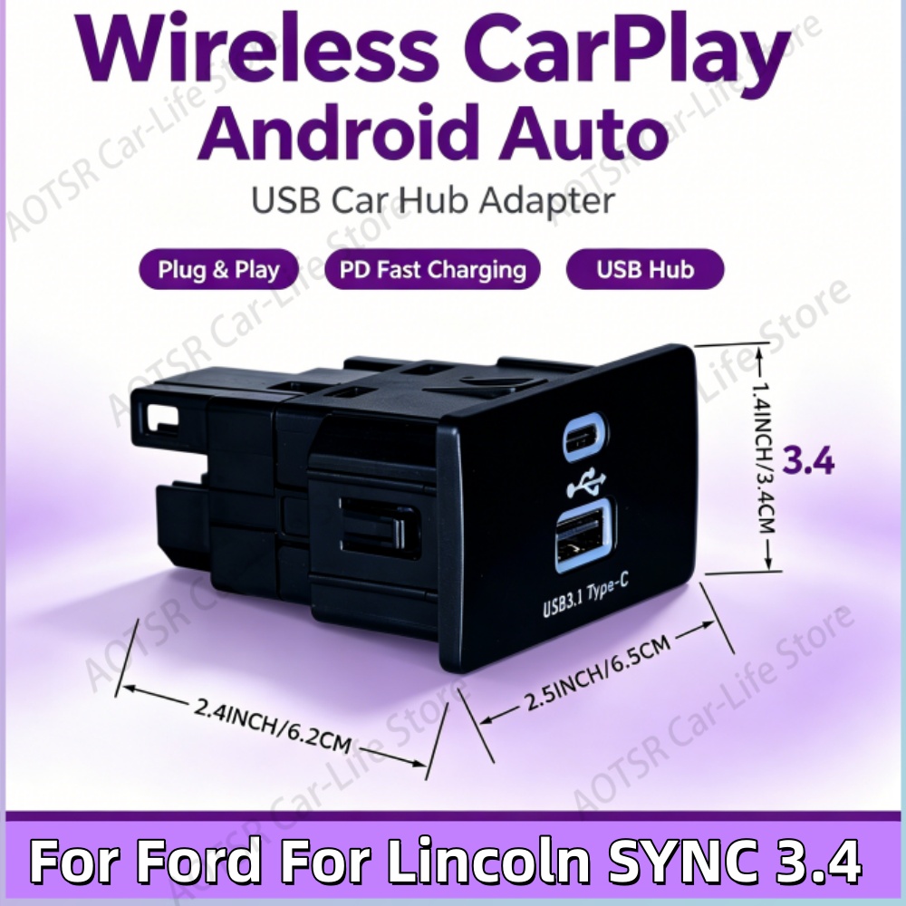 Usb Hub Type C - Беспроводной адаптер CarPlay и Android Auto