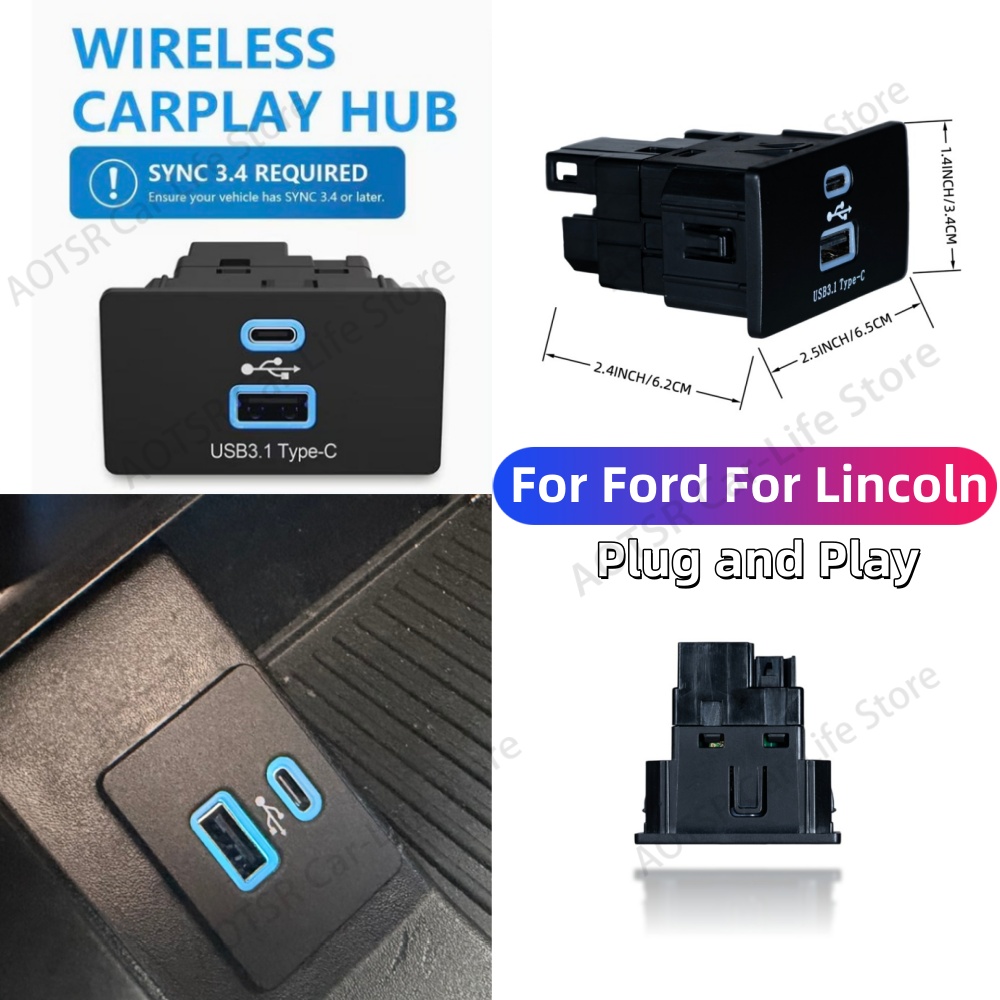 Беспроводной адаптер CarPlay и – обзор и цена Usb Hub Type C